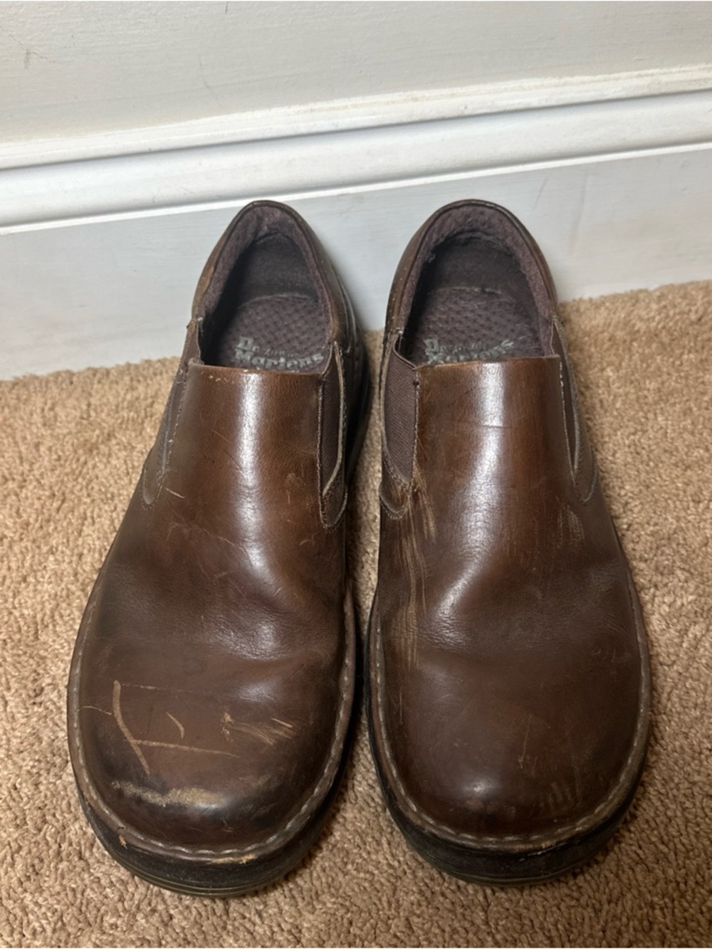 Dr. Doc Martens Orson Men's Leather Slip-On Loafer Shoes Size 9 Brown